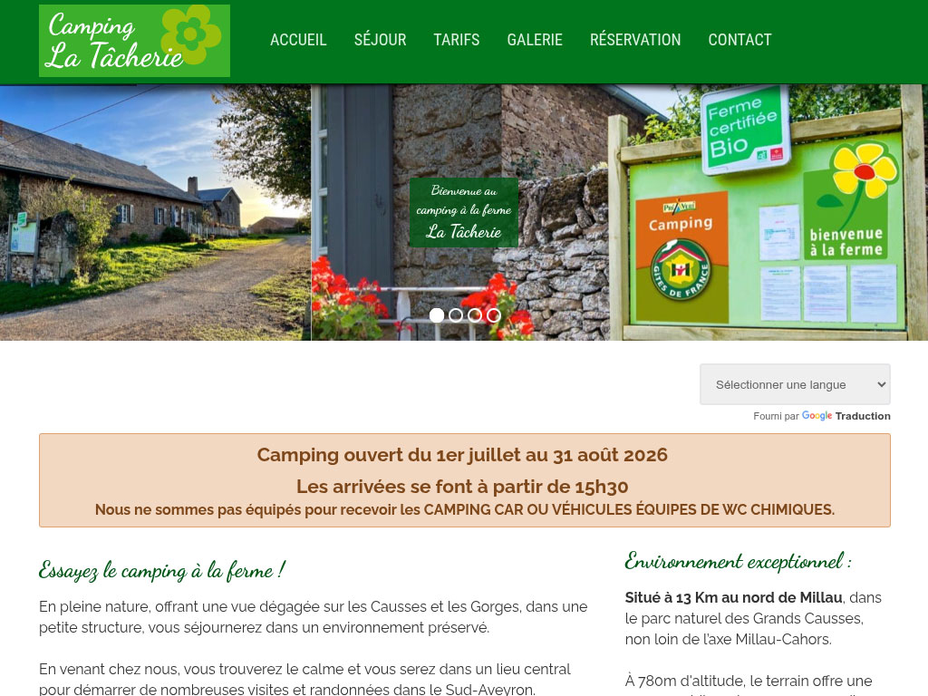 Sarl Gites & Camping de la Tâcherie
